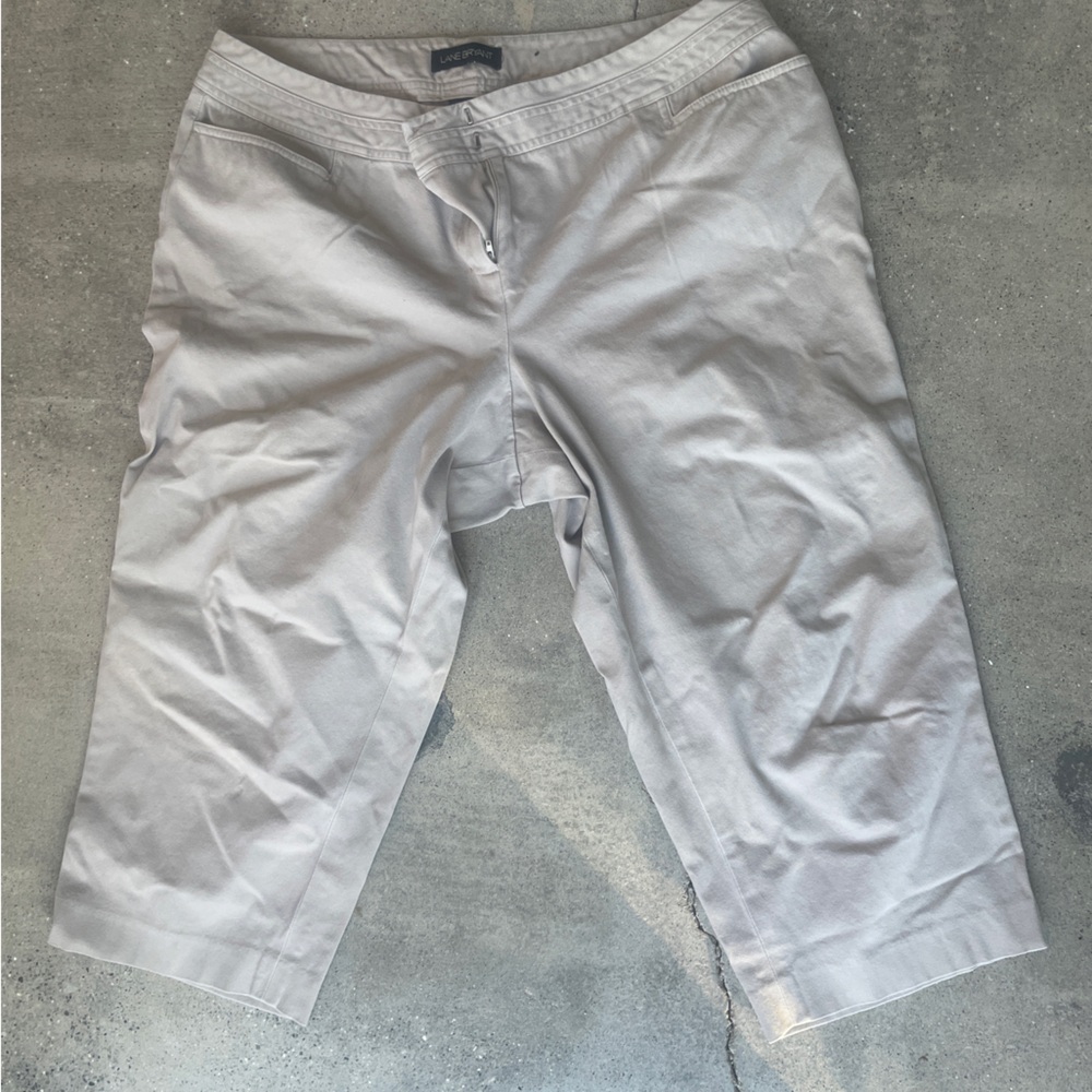 Lane Bryant Cotton Spandex Capris Cropped Pants Size 16